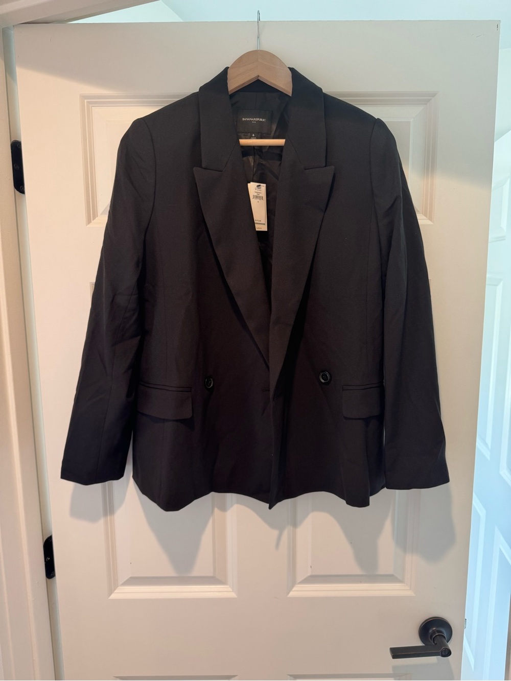 Banana Republic Women's Black Tailored Boyfriend Blazer